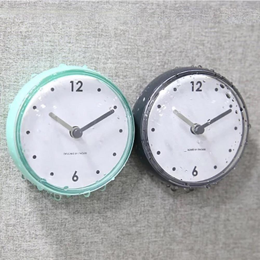 Kitchen Sucker Wall Clock Kitchen Bathroom Wall Clock Sucker Wall Clock Bathroom Wall Clock Plastics Blue Pink