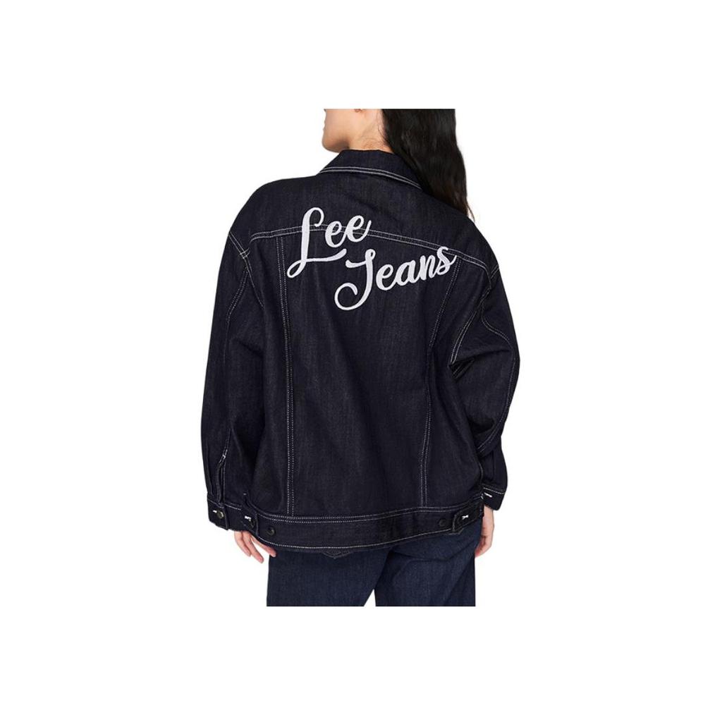 Lee Embroidered Lapel Single-Breasted Denim Jacket Women jackets Light-Wash LWT0091875PN00F8