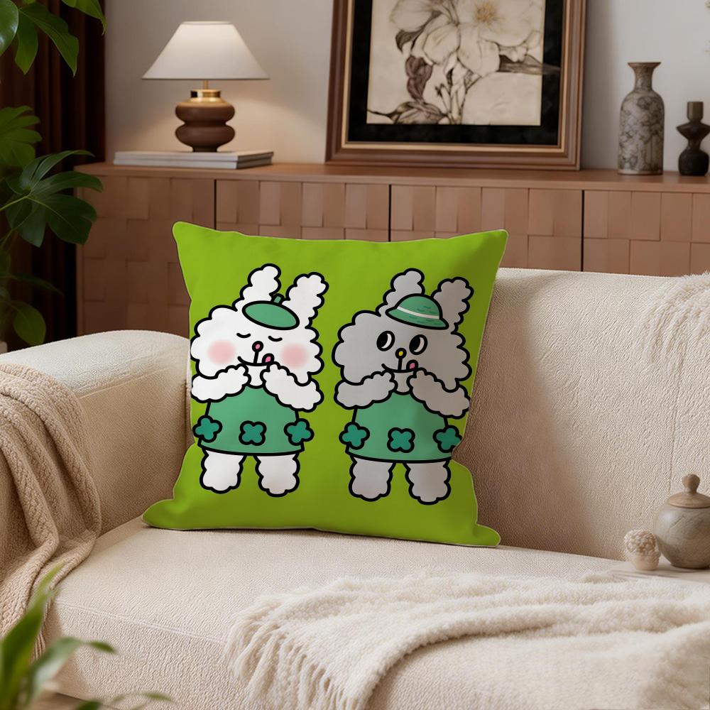 Süße Bunni Konbiny Kissenbezug Kissenbezug Set 4 Stück 50x50 45x45 40x40 Kissenbezug Dekorativ Sofa Heimdekoration