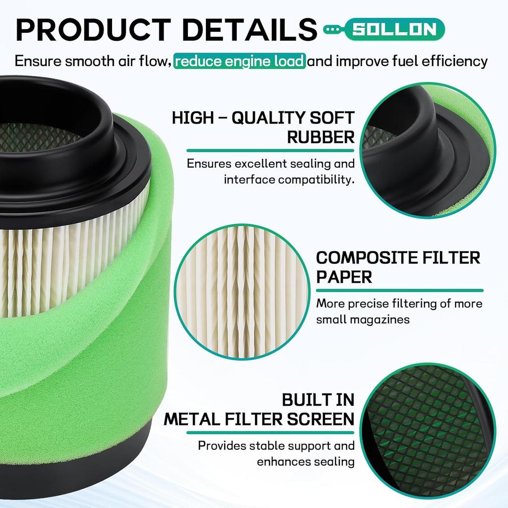 1253372 Air Filter for Polaris Trail Boss 325 330 2x4 4x4 Magnum 325 330 Trail Blazer 330 ATP 330 332 4x4 Blazer Quad ATV 2001-2009