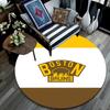 Boston Bruins Round Area Rug,Carpet Rug for Living Room Bedroom Sofa Playroom Decor,Non-slip Floor Mat