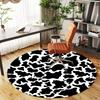 1pc cow print Round Chair mat Area Rug - Non-Slip, Floor Mat for Office, Bedroom, and Indoor Decor c1125288