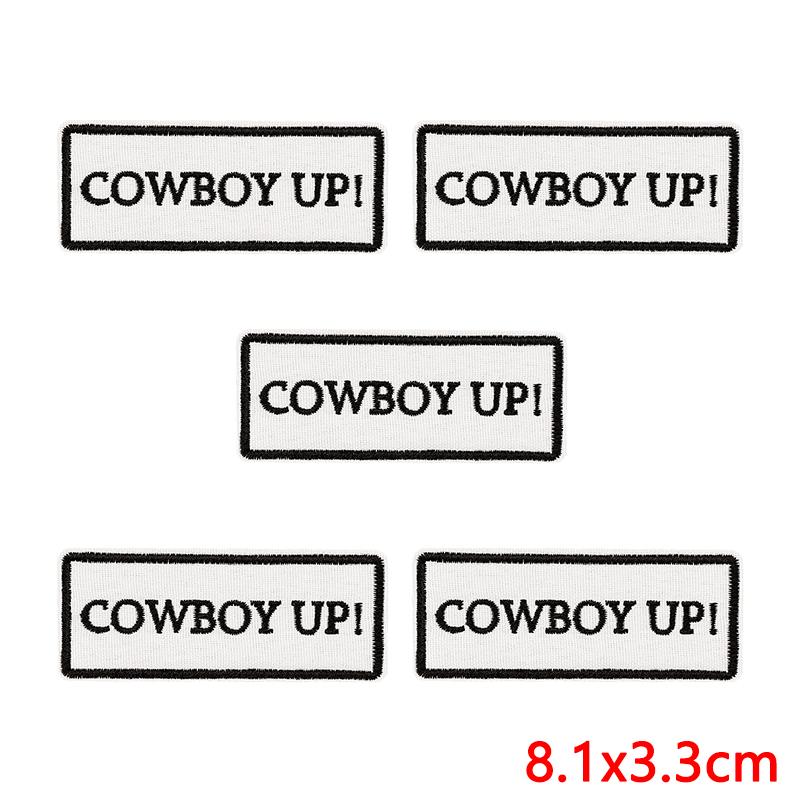 

10 pcs/set Wholesale Cowboy Cowgirl Embroidered Patches For Clothing Sticker Cartoon Letters Applique Iron On Patches On Clothes
