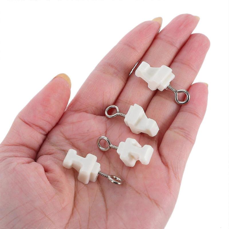 Curtain Track End Stops Beige Plastic Curtain Rail End Caps for Window 120Pcs