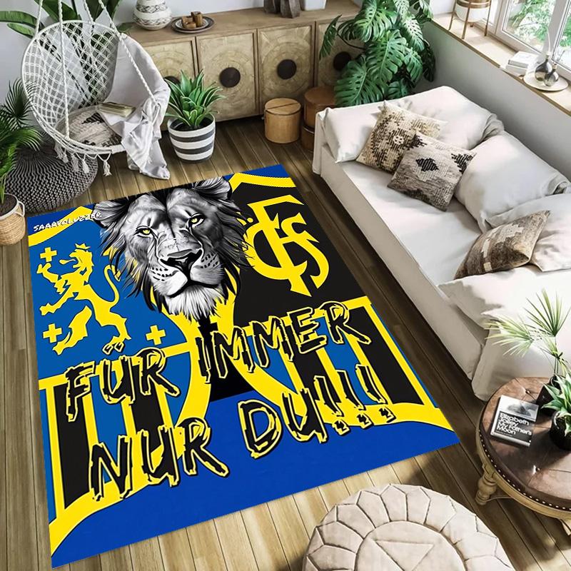 Portugal: Lion Emblem Green Shield carpet Suitable for all seasons floor mats Office chair cushion Fashion Bathroom mat