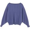 Women's Spring & Autumn Korean Style Short Crew Neck Knit Sweater - Batwing Sleeve Loose Pullover Base Layer Top