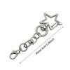 10Pcs 360 Rotate Keyring Pendant Star Heart Keychain DIY Accessories  Doll Hanging