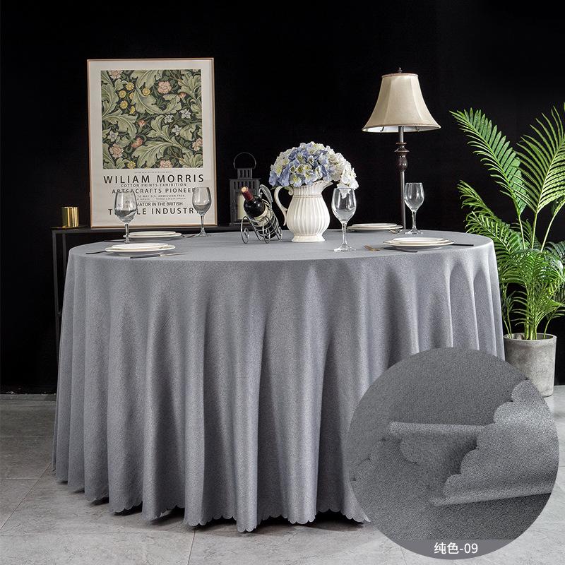 Hotel Round Tablecloth Fabric Restaurant Tablecloth Hotel Banquet Large Round Table Tablecloth Household Round Table Tablecloth