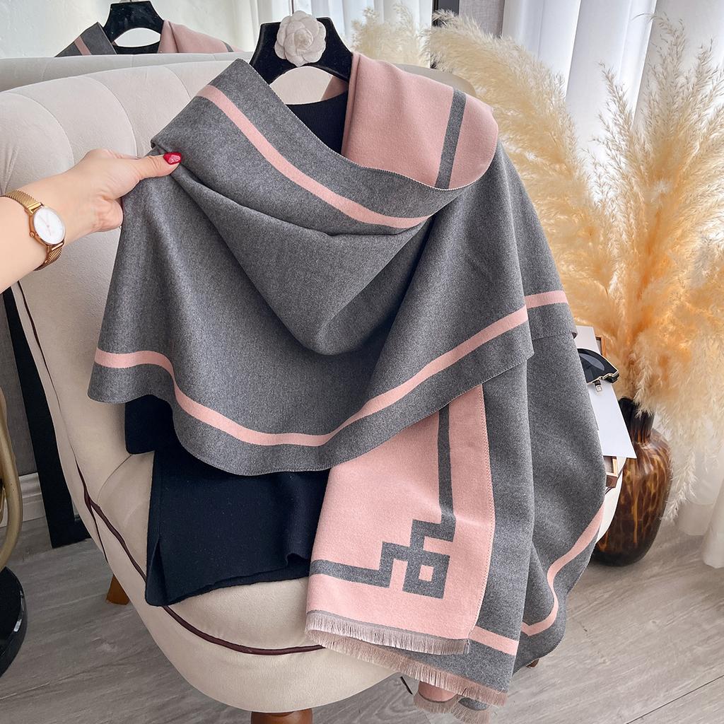 Warm Luxury Cashmere Scarf Women Plain Color Fashion Shawl And Wraps Ladies Blanket Foulard Winter Pashmina Bandana Bufanda