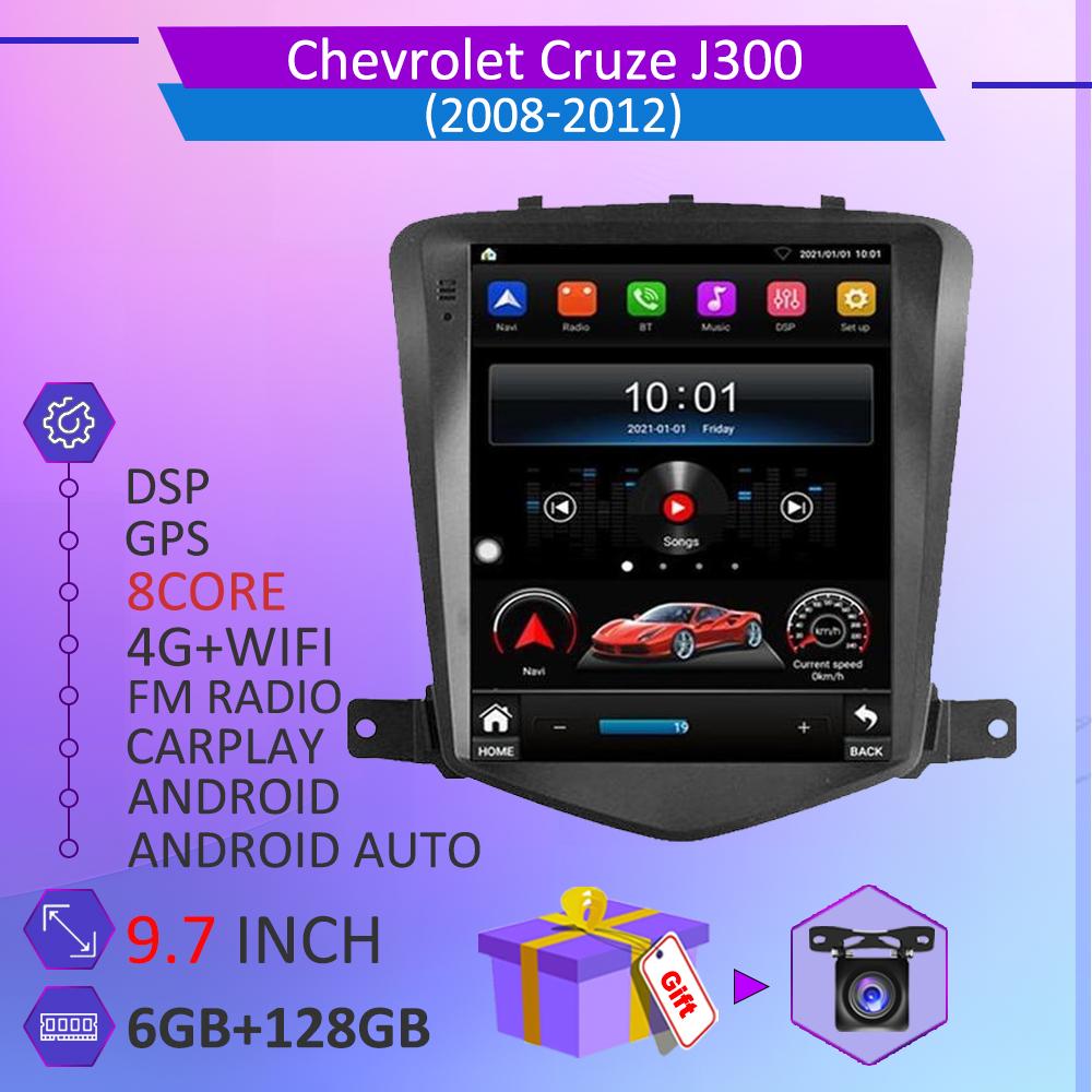 2 Din Android Radio For Chevrolet Cruze 2008-2012 Tesla Vertical Touch Screen GPS Navigation Multimedia Player Head Unit Stereo