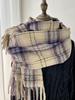 Women Winter Retro Knitted Scarf Headscarf Ladies Men Casual Preppy Plaid Warm Scarve Mujer Male Wrap Shawl Unisex New Korean