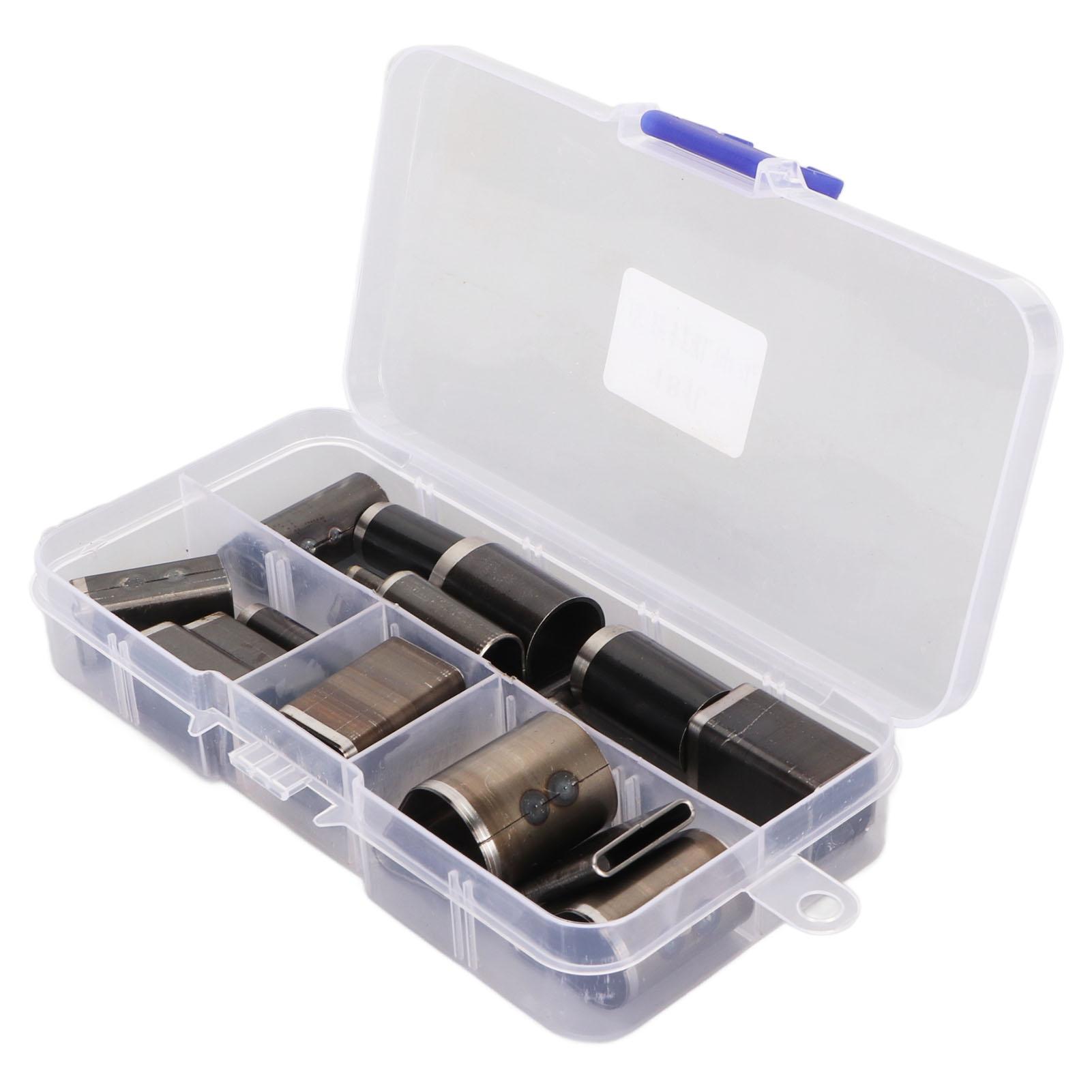 

18 шт. дырокол для кожи из высокоуглеродистой стали, ассорти из разных форм, упакованный в коробку, полый дырокол для