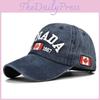 Canada Embroidered Baseball Cap Maple Leaf Vintage Washed Duck Tongue Sun Hat