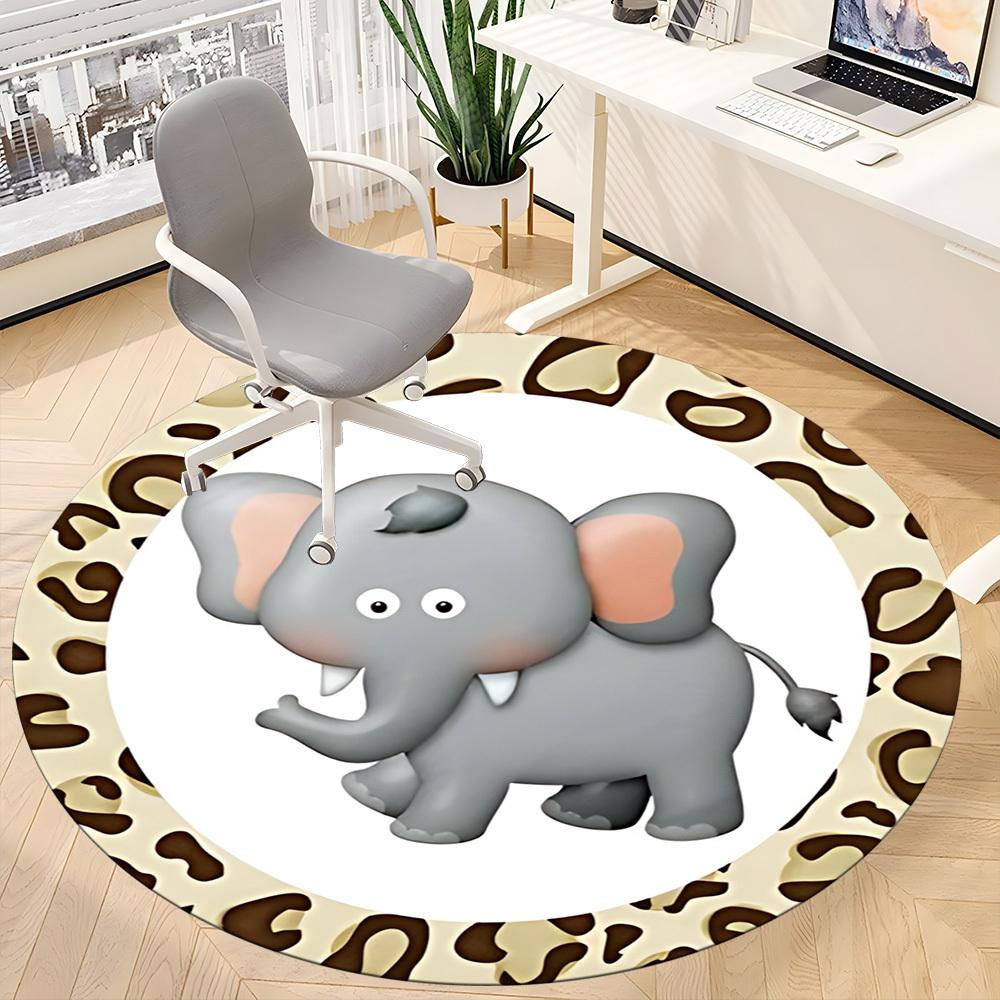 1 ks Kobercový podložka ElephantChair pro kancelář, Vnitřní protiskluzový omyvatelný koberec z polyesterových vláken, Podložka do kanceláře, Lze prát v pračce