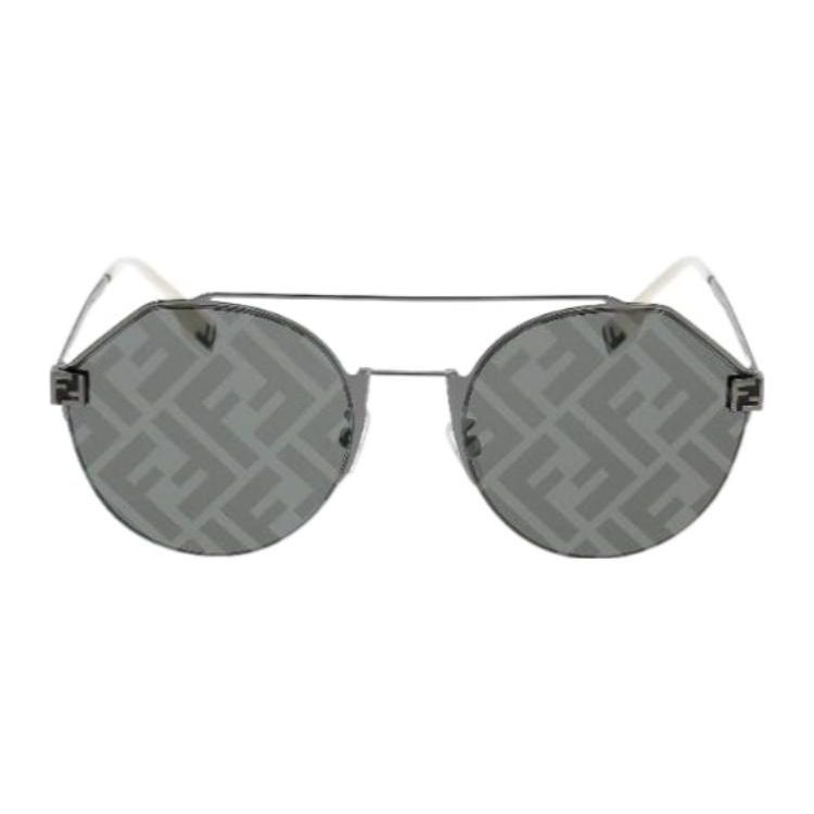 

Fendi Patterned Design Metal Pilot Sunglasses Unisex sunglasses Black FE40060U 55,Black-Box/Dust Bag Random Shipment