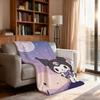 Kawaii K-Kuromi-I Blanket Soft Throw Blanket for Home Bedroom Bed Sofa Picnic Travel Office Rest Cover Blanket Gift
