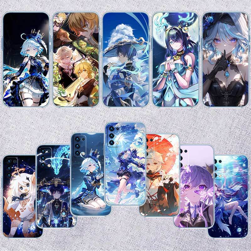 Genshin Impact Cute Phone Case for Motorola G14 G15 G24 G30 G31 G32 G34 G41 G42 G51 G52 G50 G60S G60 G62 G72 G71 G73 G84 G85 G200 E32