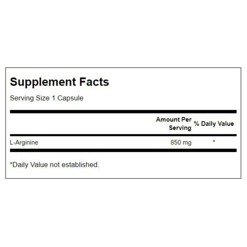 Swanson Super Strength L-Arginine 850mg Capsules, 90 Tablets, 1 Count