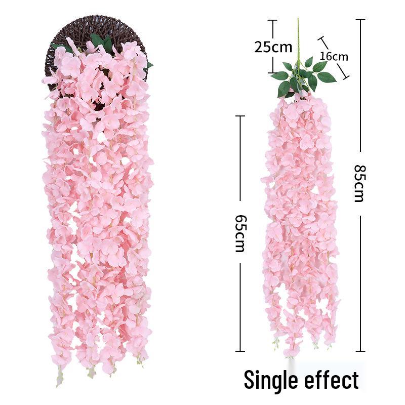 Artificial Wisteria Hydrangea Orchid String for Home Ceiling Decoration