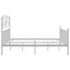 Vidaxl Bed Frame, White, Metal, 180 X 200 Cm