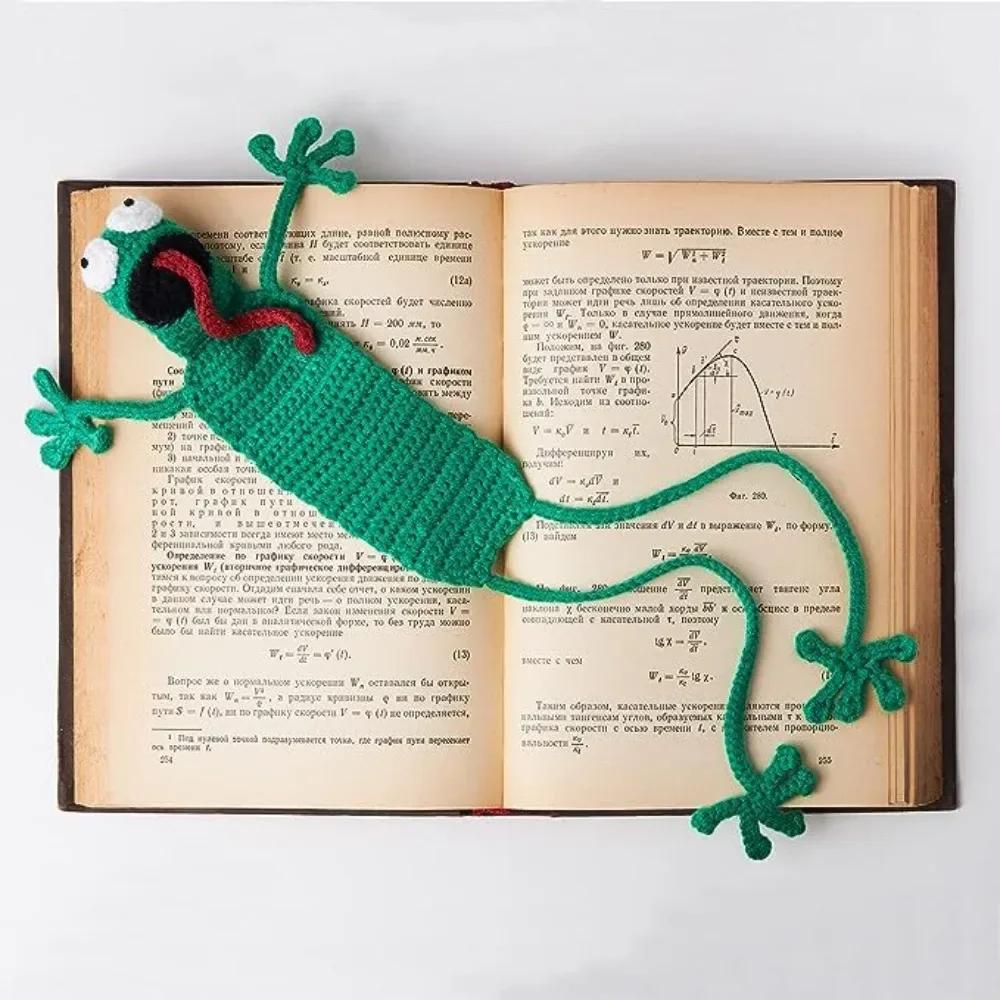 Book Mark 3D Animal Cartoon Bookmark Creative DIY Crochet Knitting Bookmark Office Supplies Reading Assistant Book Support