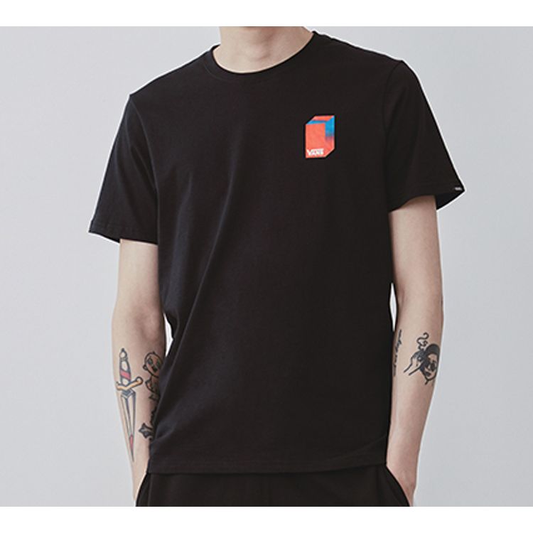 Vans OTW Artist Collaboration Weskerzhan Printed Short Sleeve T-Shirt Men Tops Black VN0A4RAPBLK