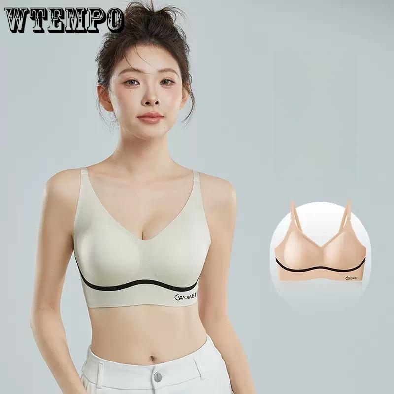 Summer Thin Bra Women's Soft Support Seamless Bra Gathering Anti Sagging and Double Breast Bra
