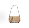 Nolita Round MK Logo Metal Accent Leather Shoulder Bag Medium Women Shoulder Bag Peanut 30R6GY5S2B-PEANUT