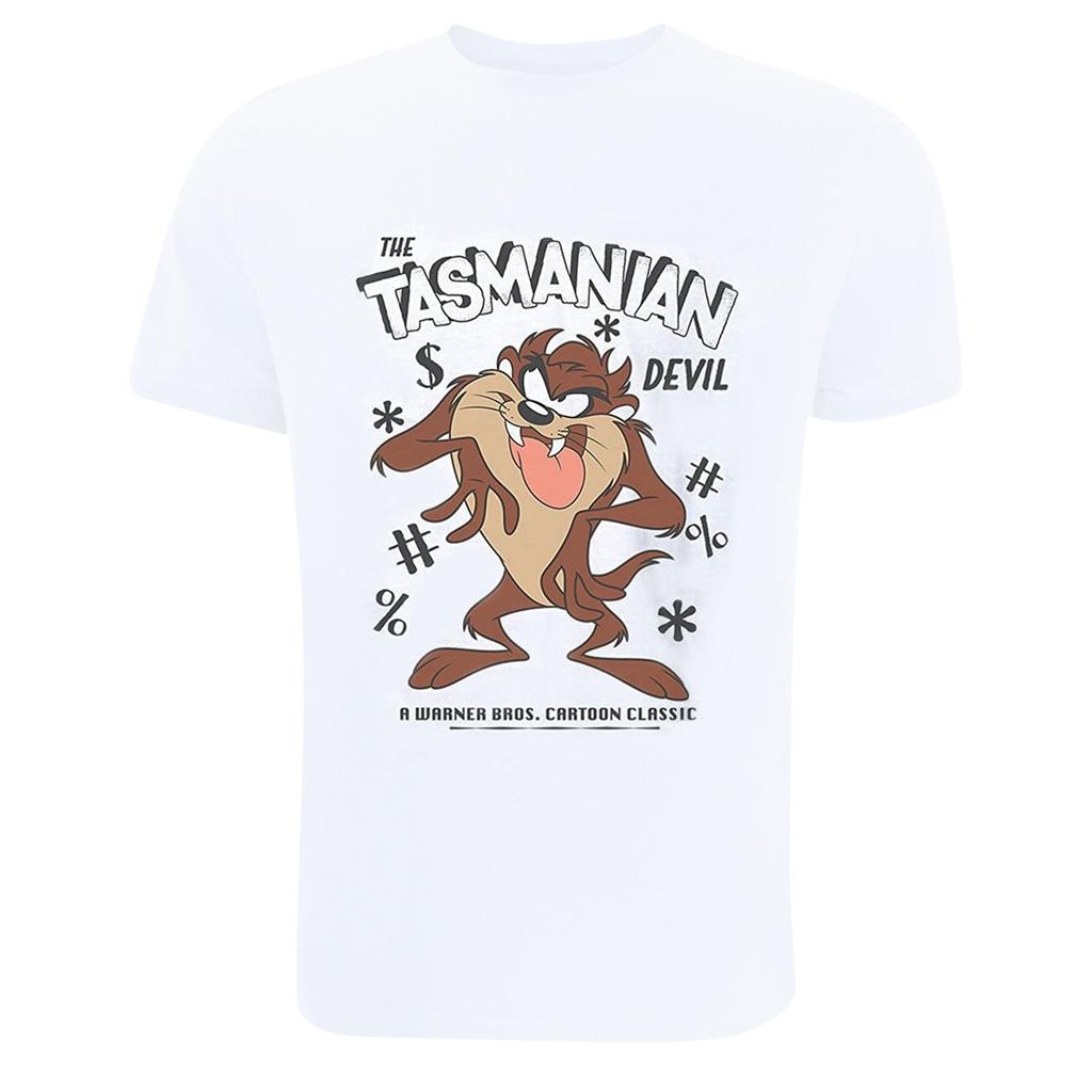 Looney Tunes Mens Tasmanian Devil Vintage Cotton T-Shirt