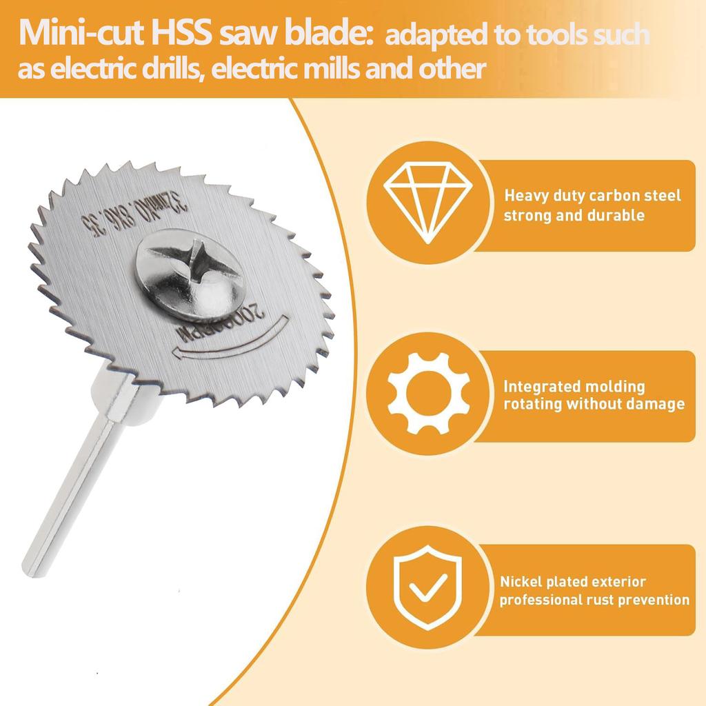 Electric grinder accessories High-speed steel cutting blade 8PC Wood plastic copper aluminum soft metal small saw blade