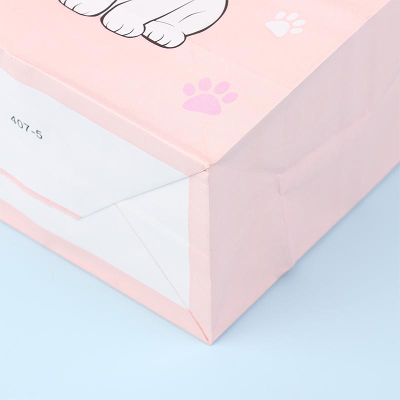 6 Stück bunte Süßigkeitentüten mit Cartoon-Katzenpfotenabdruck, Papier, Geschenktüten mit Griffen für Haustier-Thema, Kindergeburtstagsparty, Dekorationen, Gastgeschenke