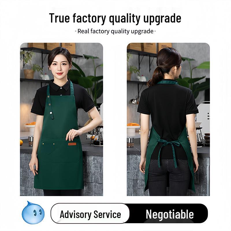 Custom Printed Waterproof BBQ Apron with Adjustable Buckle for Catering and Advertising