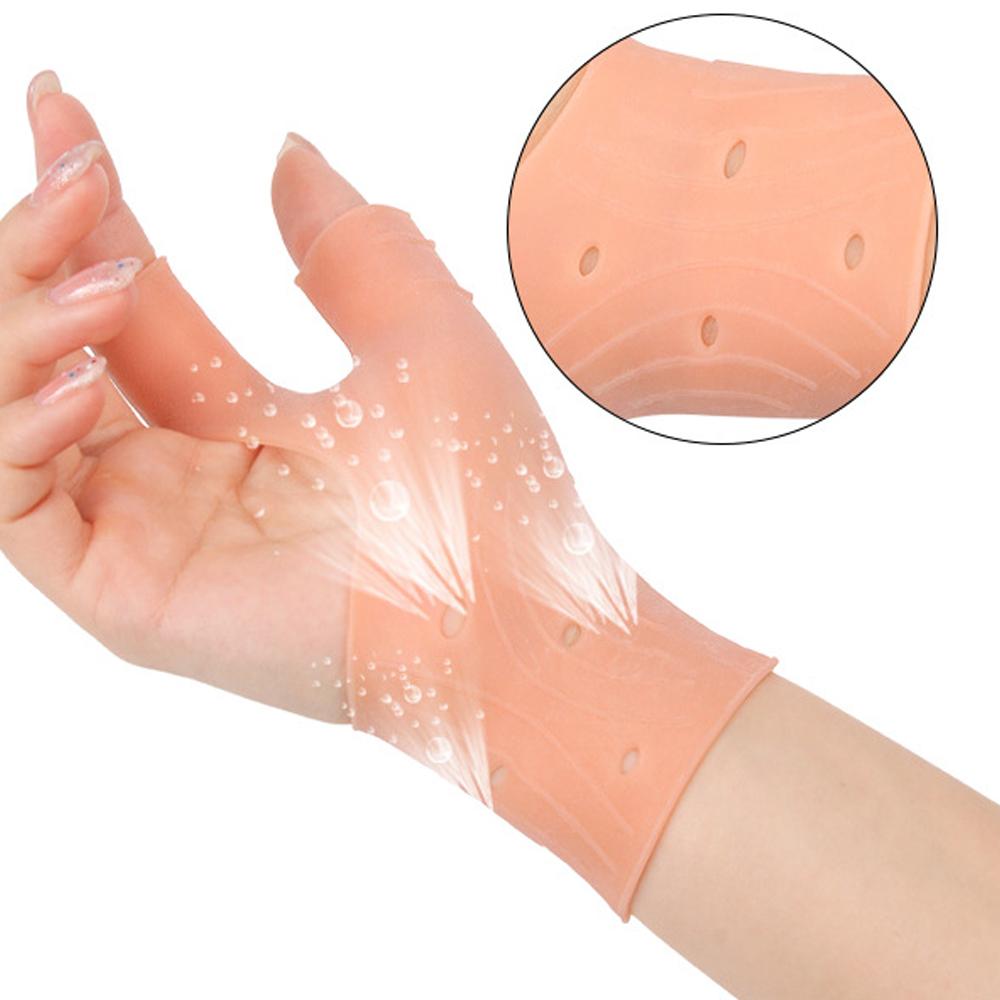 1Pcs Waterproof Silicone Gel Wrist Support Brace With Thumb Hole For Hand Pressure Relief Elastic Gloves