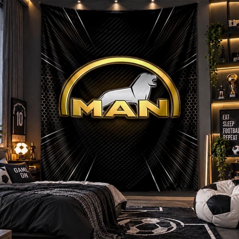 Wall Hanging Tapestry man truck Print Cloth for Living Room Bedroom Home Decor