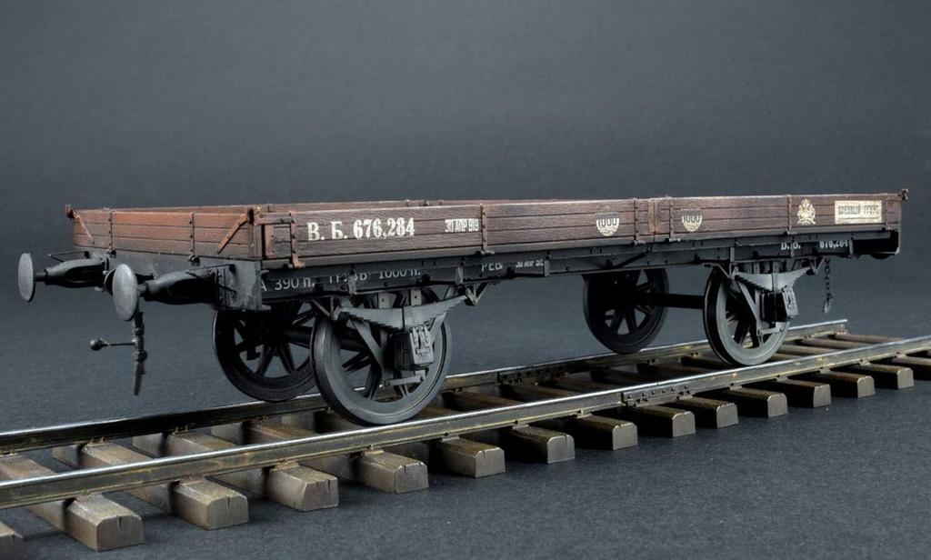 Miniart Scale Open Freight Car Plastic Model MA39004 1/35 (No Brakes) 16.5t