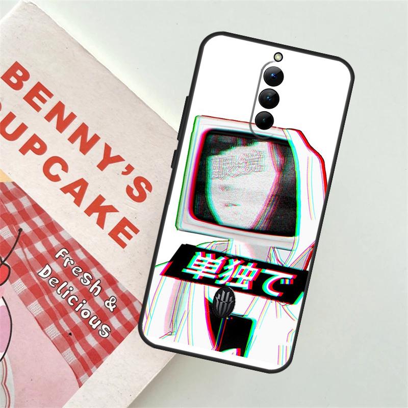 Sad Girl Japanese Anime Phone Case For ZTE Nubia Red Magic 9 Pro Plus 8 8S Pro 5S 5G 6R 6 7 6S 7S Pro Bumper Cover