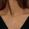 Aide Plata Real 925 Sterling Silver Lucky Lady Necklace European And American Four-leaf Clover Chain Necklace Turquoise Necklace