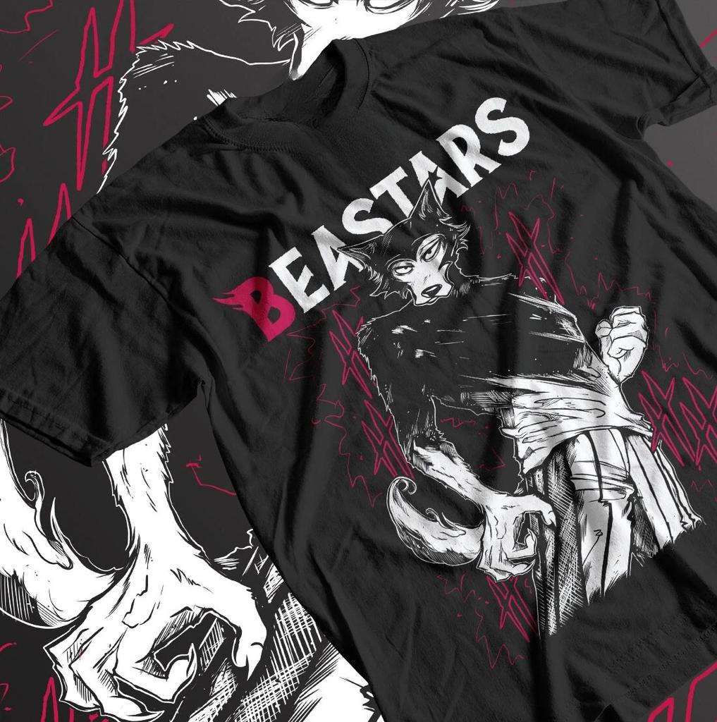 2026 Frühjahrsverkauf Beastars Legoshi Beastars T-Shirt für Mädchen Anime Japanischer Stil Geschenkshirt Damen Rundhals Kurzarm