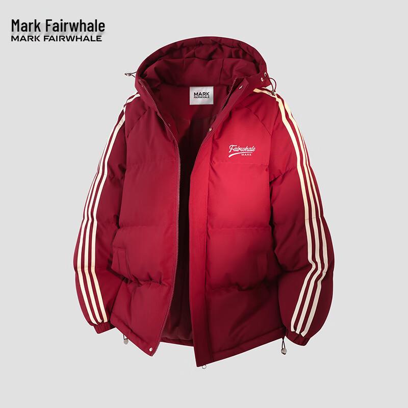 Mark Fairwhale Men's Three-Stripe Hooded Padded Jacket
