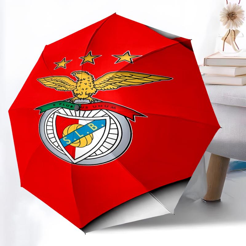 Printed Sport Lisboa e Benfica Printed Folding Umbrella,Outdoor,Leisure,And Travel Umbrella,Durable Umbrella Fabric,Birthday And Holiday Gift
