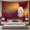 Benutzerdefinierter Namens-Text-Wandteppich Galatasaray FC Personalisierter Polyester-Wandteppich für Schlafzimmer und Zimmer