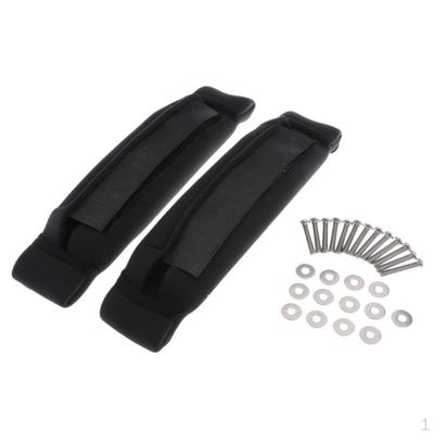 1 Pair Foot Straps Kiteboard Kitesurfing Surf Board Replacement - Black
