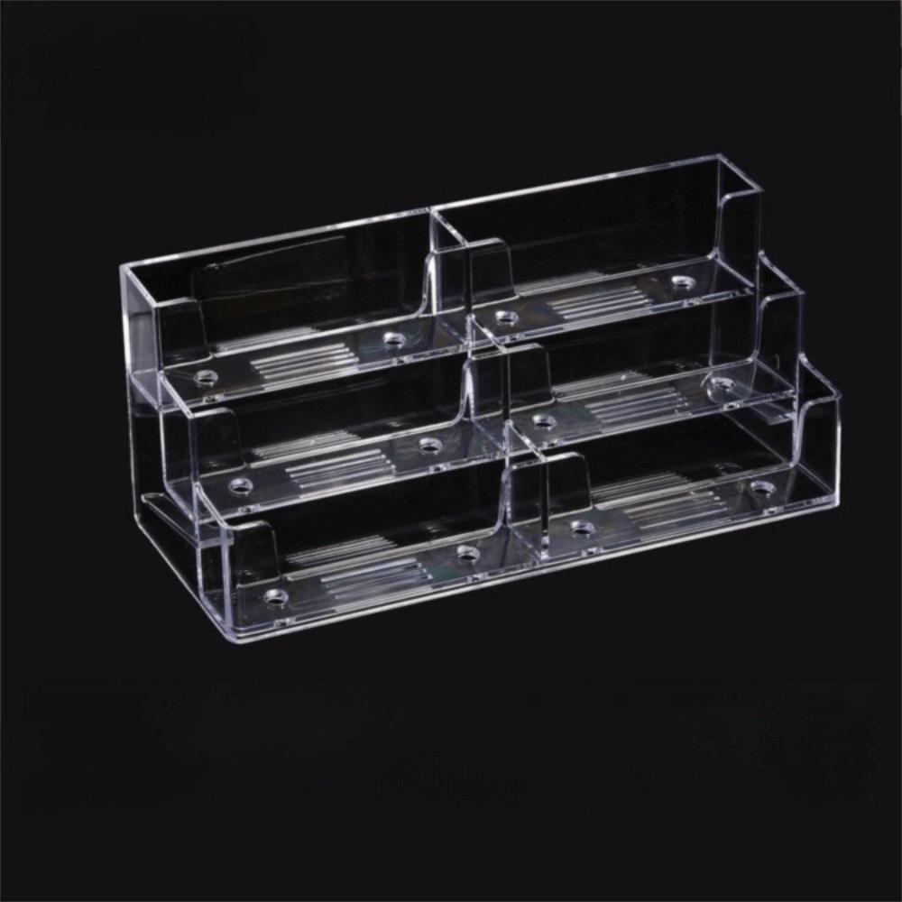 New Plastic Card Box Display Stand Storage Card Storage Box Transparent Sticky Note Holder Desktop Organization