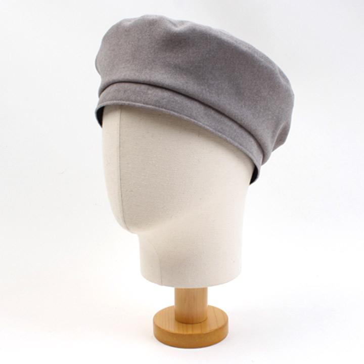 Belted Gray Wool Beret