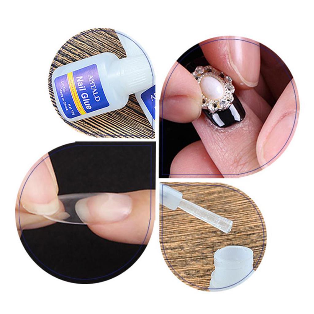 Nail Supplies  Nail Glue With Brush Glue Nail Fake Adhesive 30ML 3PC