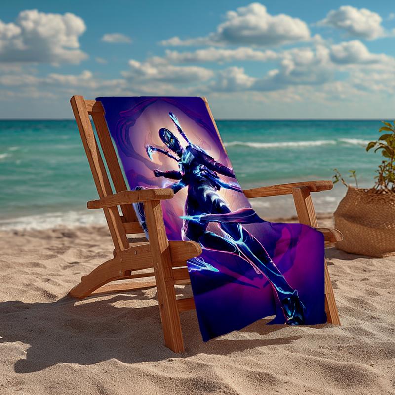 Ultra-Soft Beach Towel with Blue Beetle Theme,Ideal for Pool - Camping, Diving - Perfect Travel Essential, Vibrant Beach Towel.