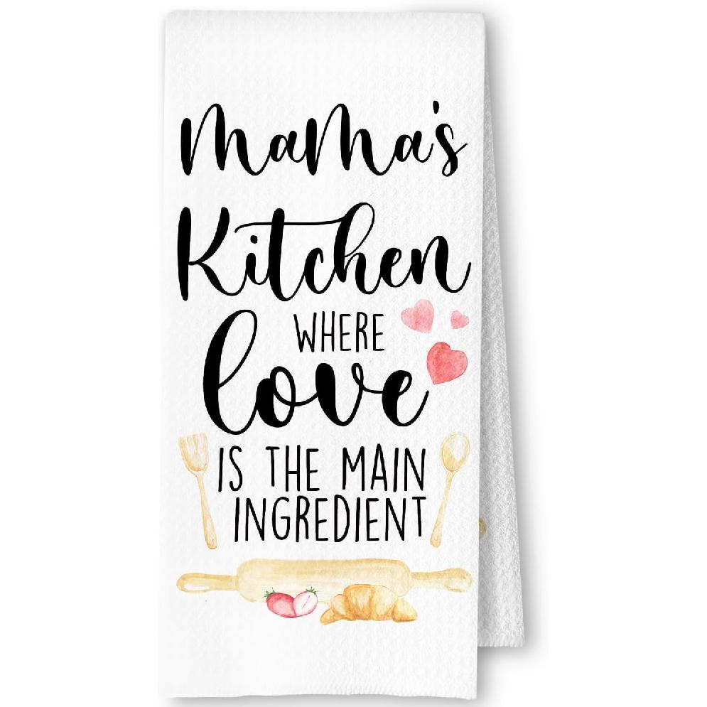 Best Mom Gifts Kitchen Towels, Mother's Day Birthday Gifts for Mom Dish Tea Towels for Kitchen, Mother Gift from Daughter Son Decorative Hand Towels,
