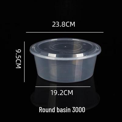 Disposable Round Plastic Food Containers with Lids