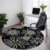 1pc Floral Pattern Office Round Area Rug, Indoor Mat Suitable ForOffice, Under Office Chairs Bedroom Living Room Home Decor, Room Decot154
