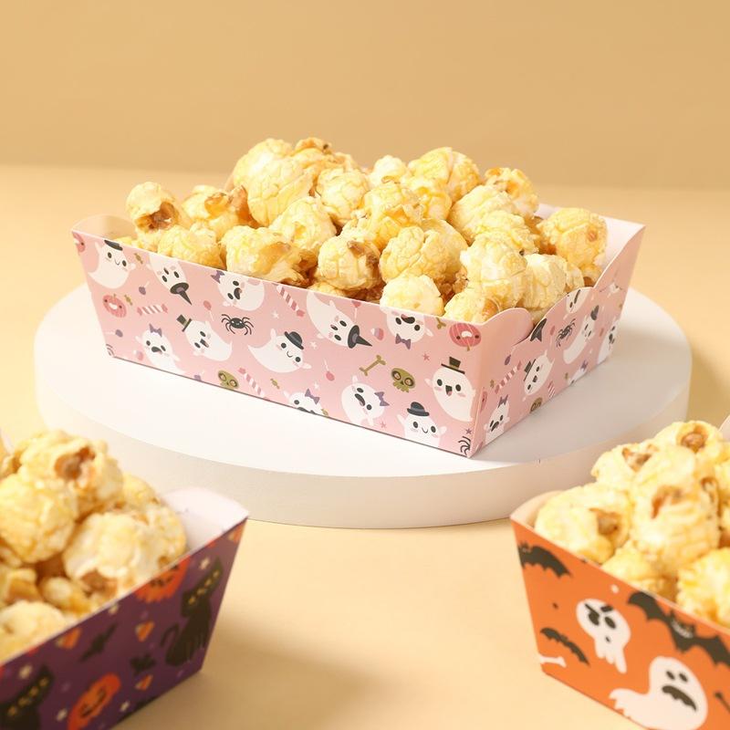 Halloween Paper Food Trays Disposable Party Serving Boats for Snacks and Fries 12 Pack